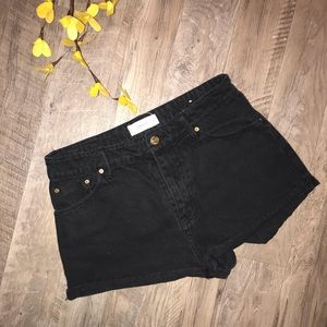 MNG Black Denim Shorts